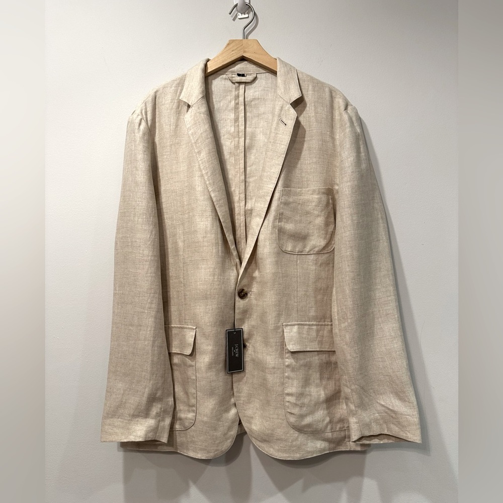 J.Crew 100 % Linen Unstructured Men's Blazer in beige